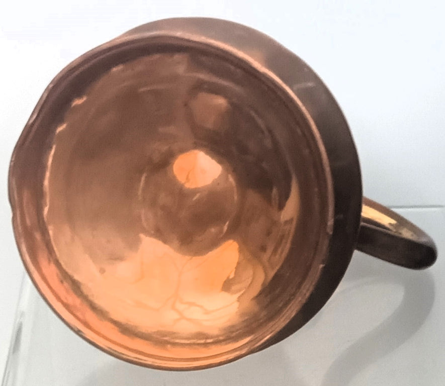 Antique English Victorian Copper Half Pint Harvest Measure