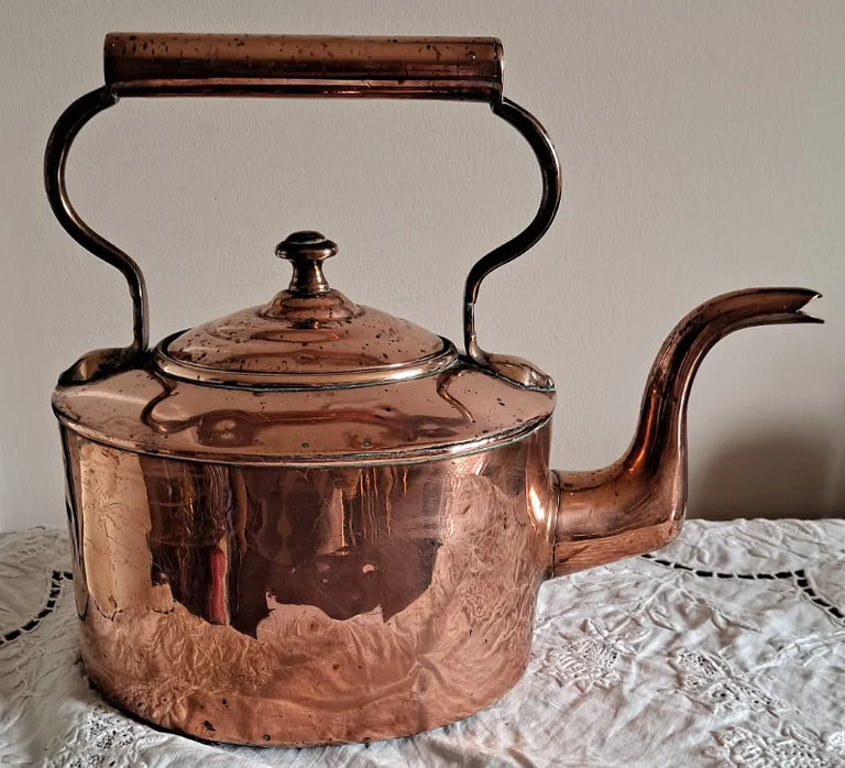 Antique English Victorian Copper Kettle