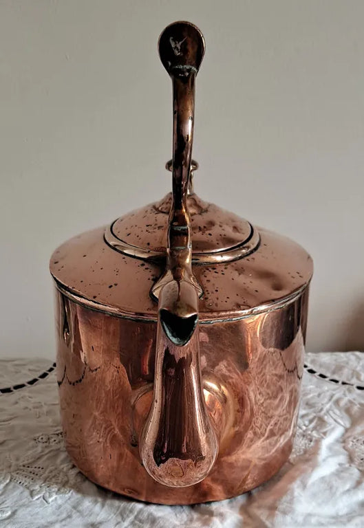 Antique English Victorian Copper Kettle
