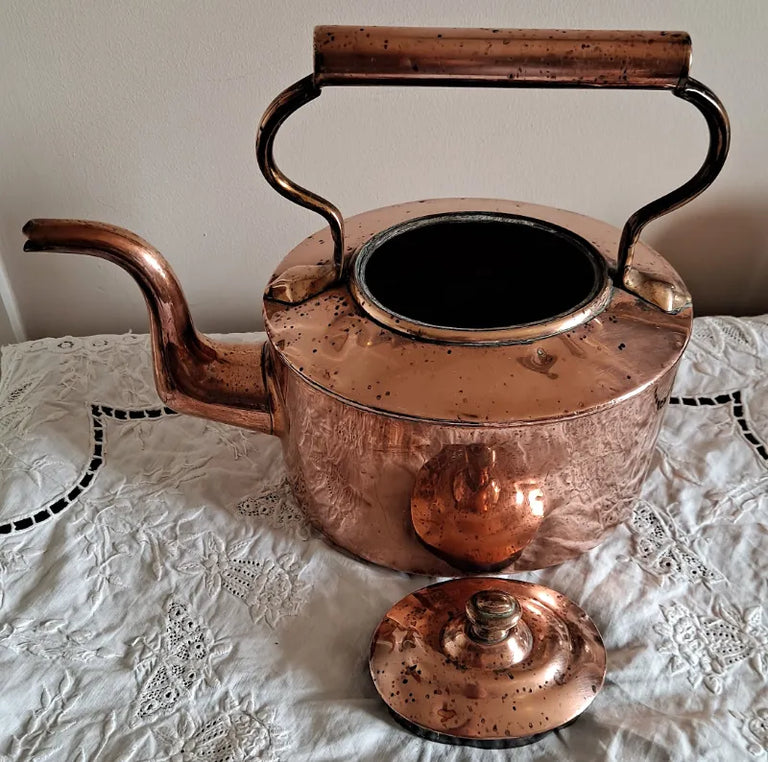 Antique English Victorian Copper Kettle