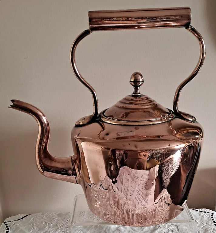 Antique English Victorian Copper Kettle