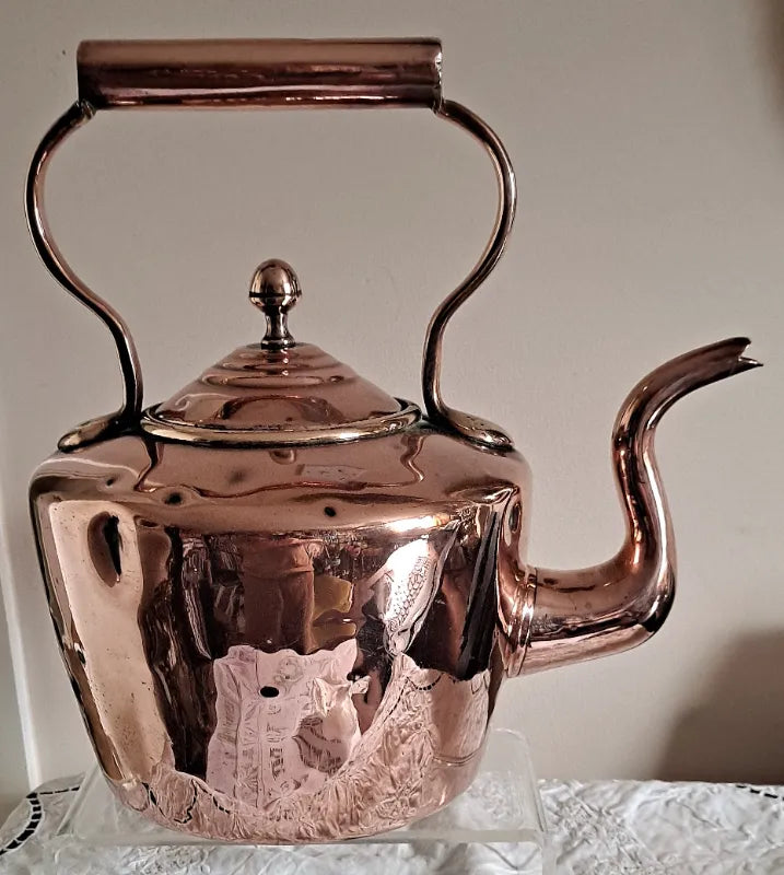 Antique English Victorian Copper Kettle