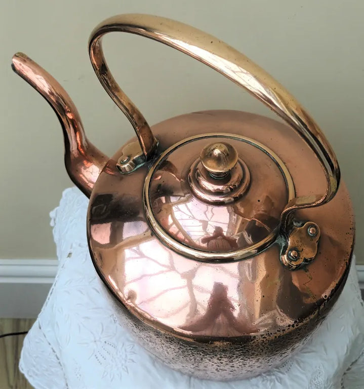 Antique English Victorian Copper Kettle