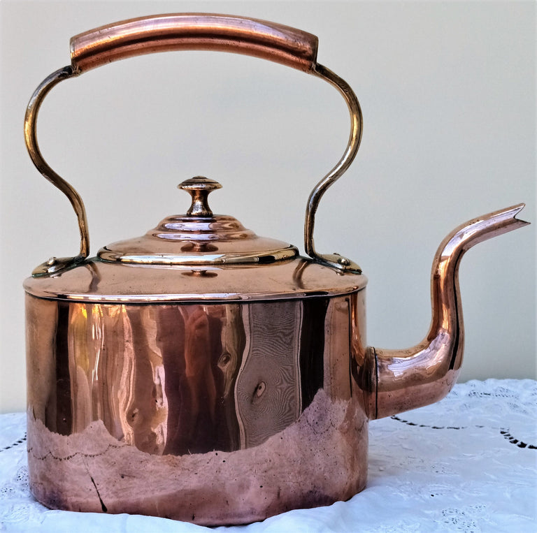Antique English Victorian Copper Kettle