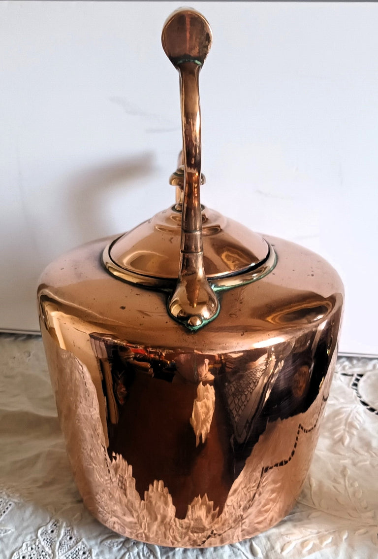 Antique English Victorian Copper Kettle