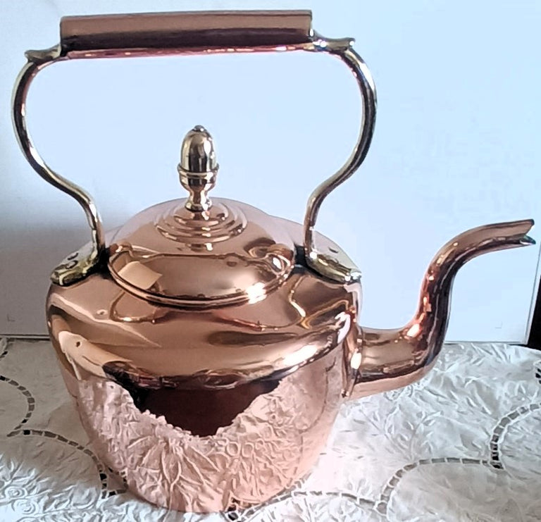 Antique English Victorian Copper Kettle