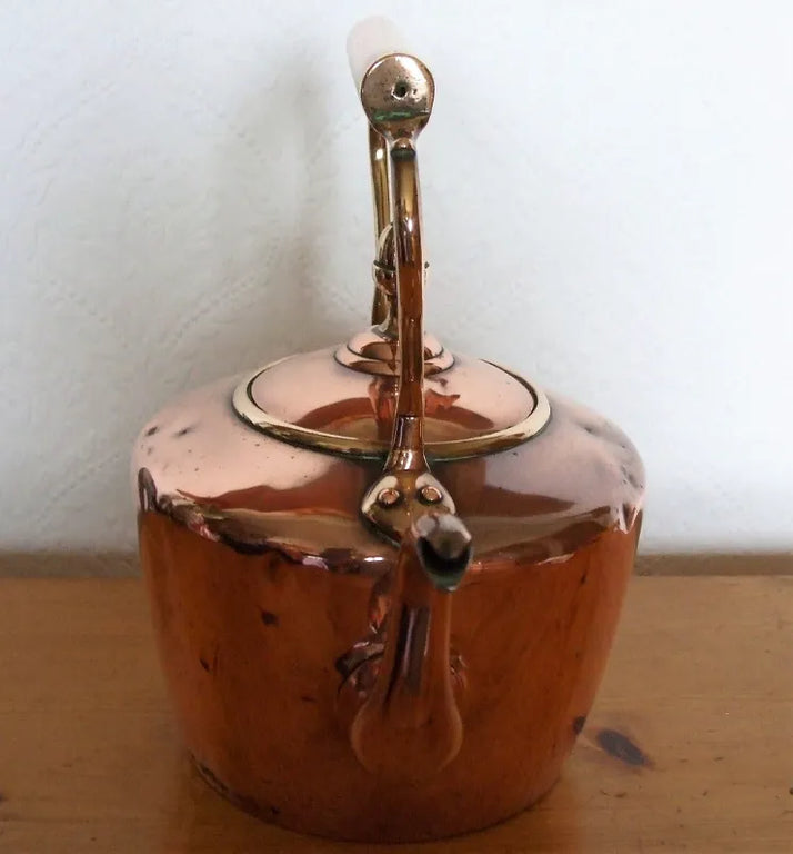 Antique English Victorian Copper Kettle