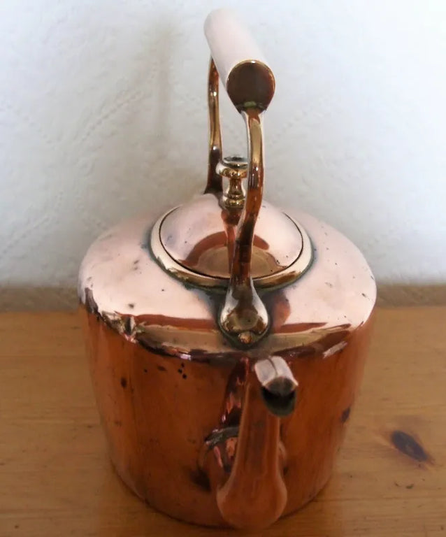 Antique English Victorian Copper Kettle