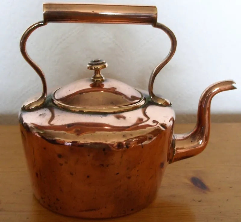 Antique English Victorian Copper Kettle