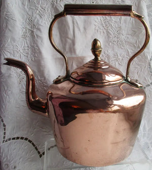 Antique English Victorian Copper Kettle