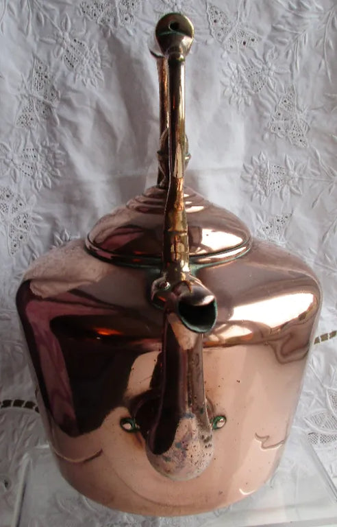 Antique English Victorian Copper Kettle