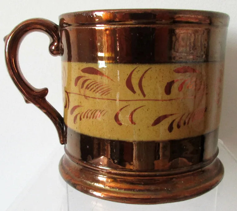 Antique Victorian Copper Lustre Mug