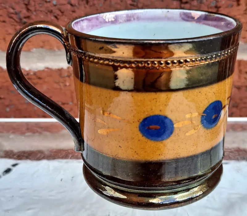 Antique Victorian Copper Lustre Mug