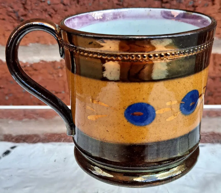 Antique Victorian Copper Lustre Mug