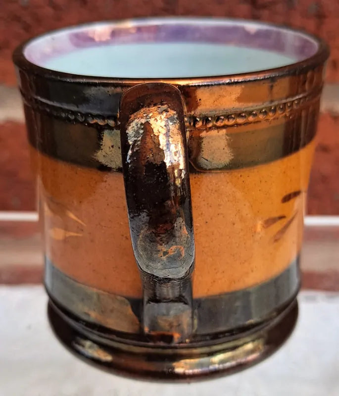 Antique Victorian Copper Lustre Mug