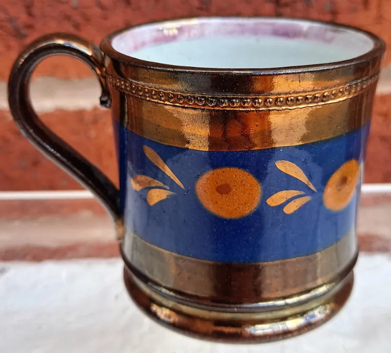 Antique Victorian Copper Lustre Mug