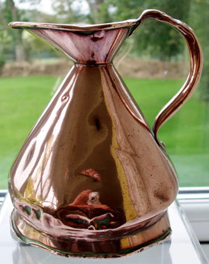 Antique English Victorian Copper Pint Measure
