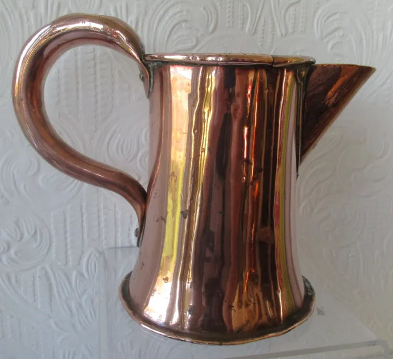 Antique English Victorian Copper Quart Tavern Jug