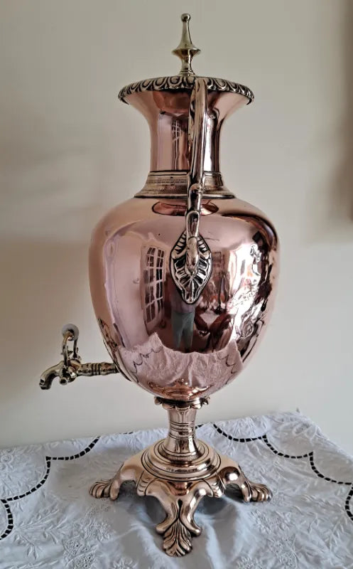 Antique English Victorian Copper Samovar