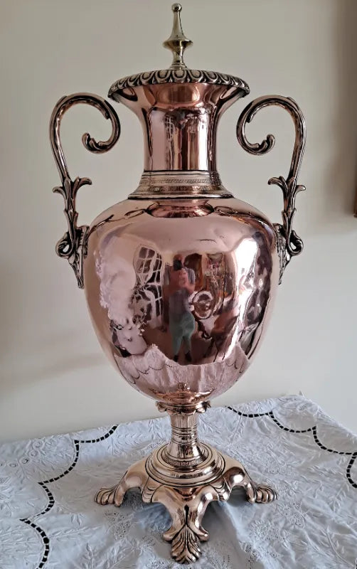 Antique English Victorian Copper Samovar