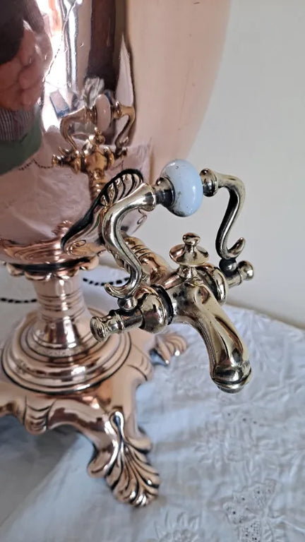 Antique English Victorian Copper Samovar