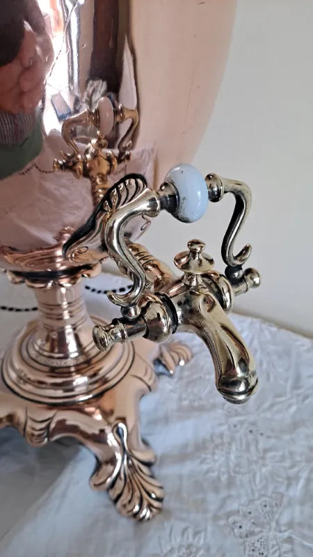 Antique English Victorian Copper Samovar