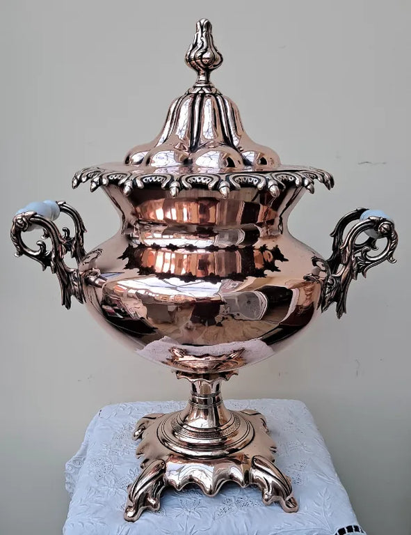 Antique English Victorian Copper Samovar