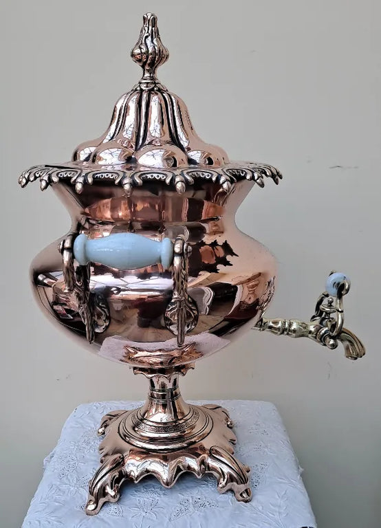 Antique English Victorian Copper Samovar