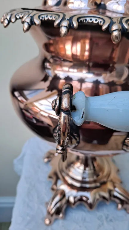 Antique English Victorian Copper Samovar