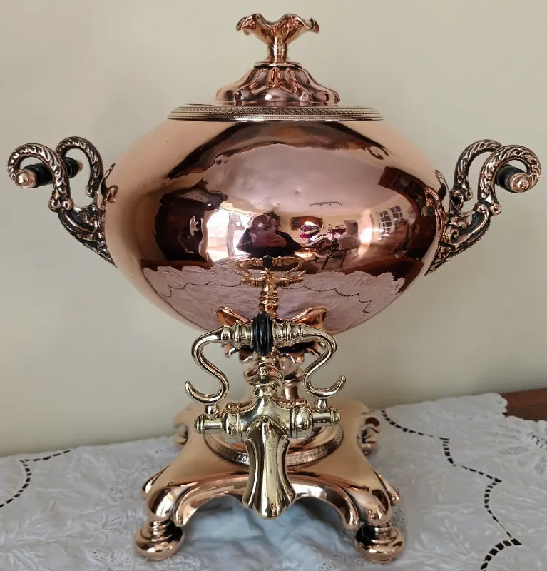 Antique English Georgian Copper Samovar