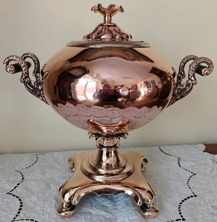Antique English Georgian Copper Samovar