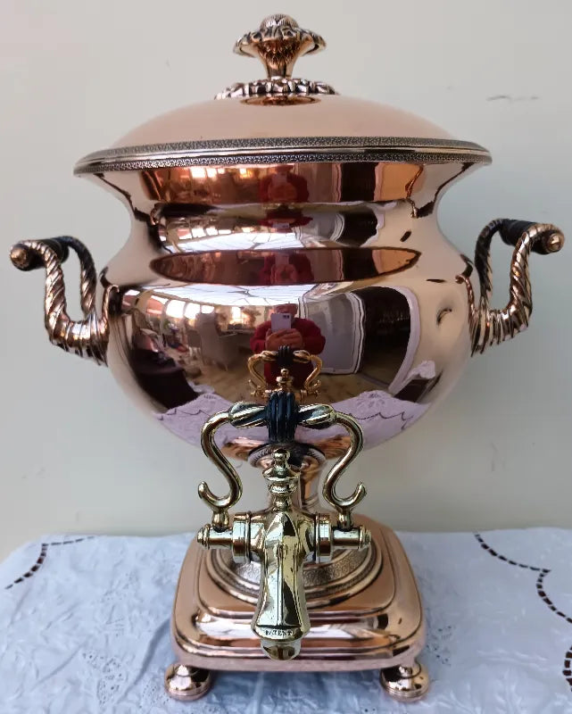 Antique English Georgian Copper Samovar