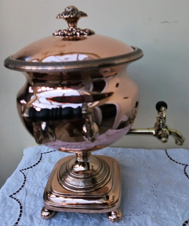 Antique English Georgian Copper Samovar