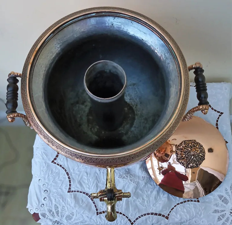 Antique English Georgian Copper Samovar