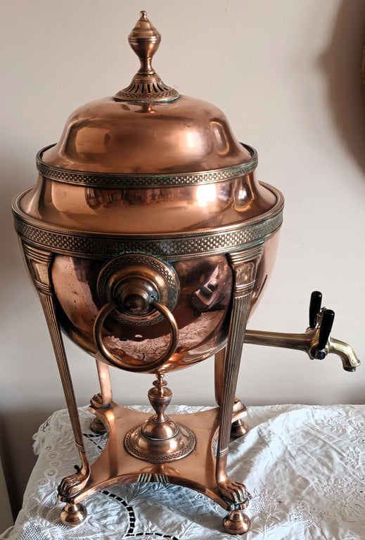 Antique English Georgian Copper Samovar