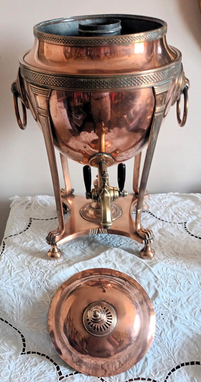 Antique English Georgian Copper Samovar