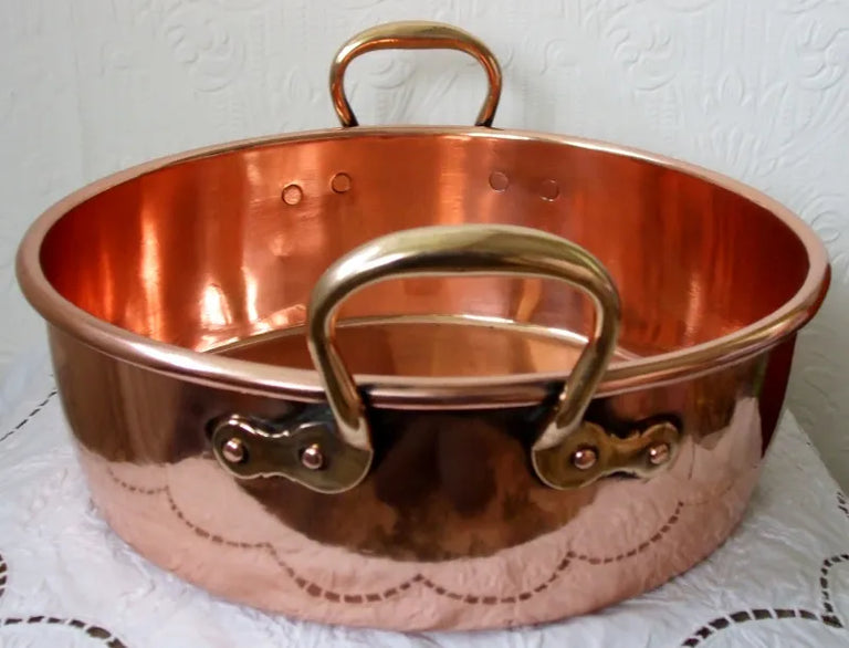 Antique English Victorian Copper Cream Setting Pan