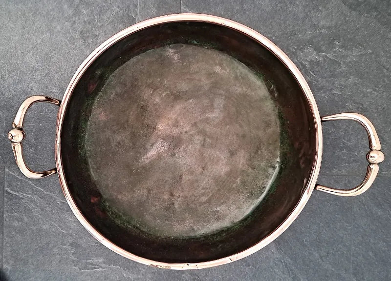 Antique English Victorian Copper Cream Setting Pan