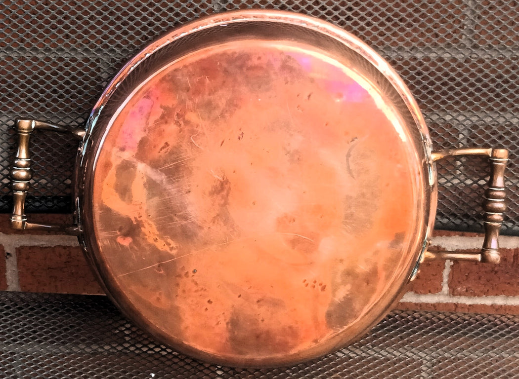 Antique English Victorian Copper Cream Setting Pan