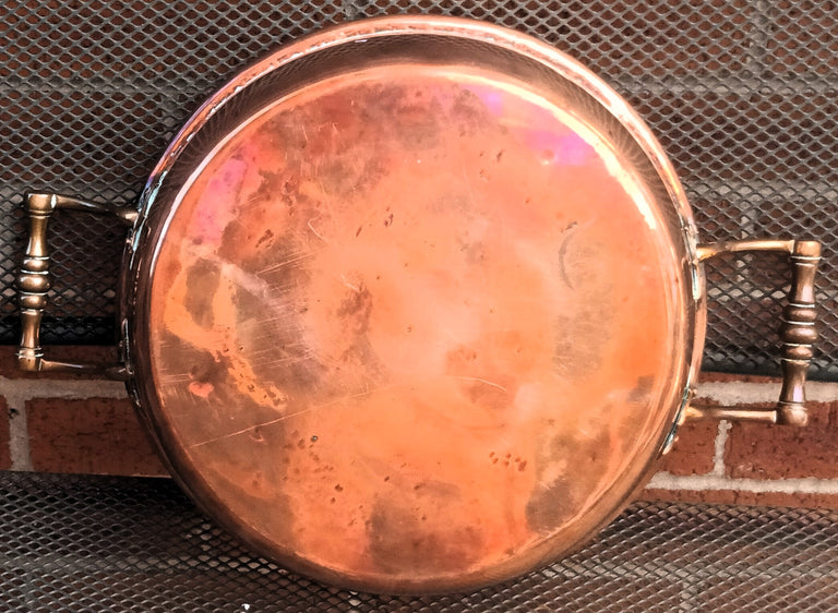 Antique English Victorian Copper Cream Setting Pan