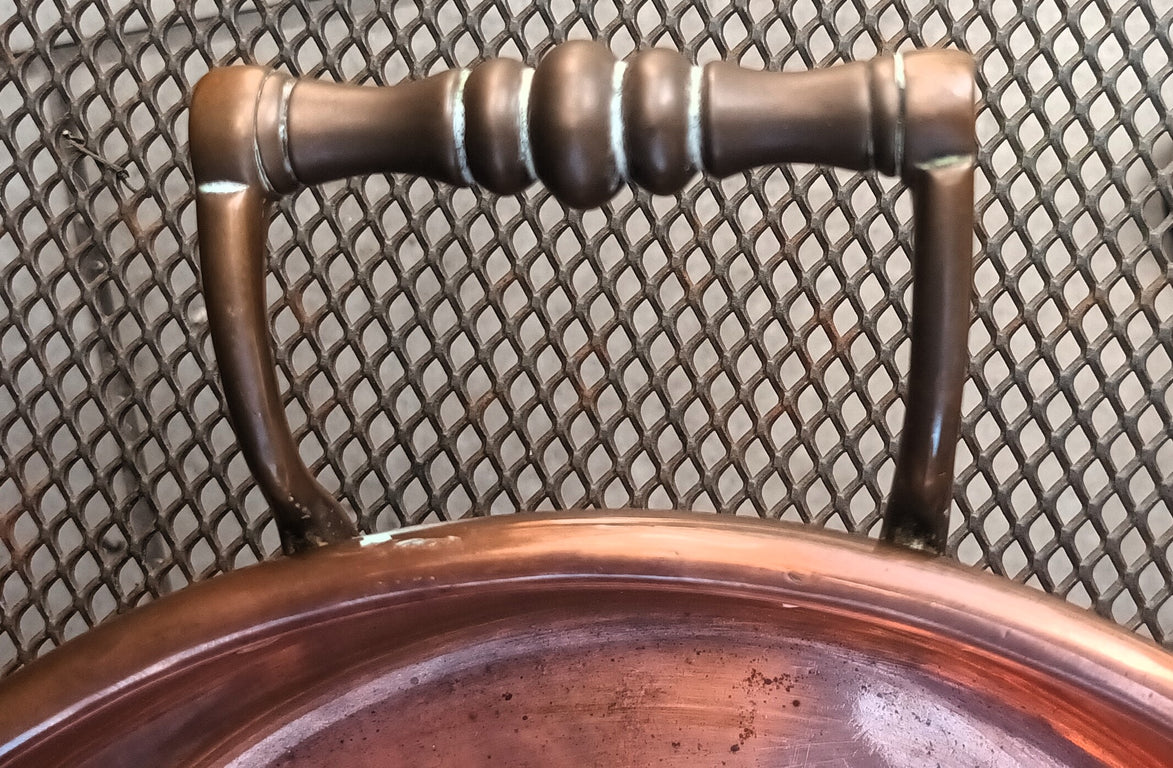 Antique English Victorian Copper Cream Setting Pan