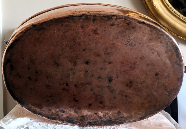 Antique English Georgian Copper Cream Setting Pan