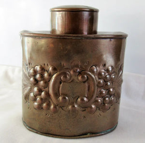 Antique Victorian Copper Tea Caddy ~ Henry Loveridge & Co.