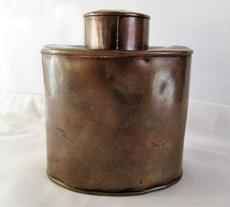 Antique Victorian Copper Tea Caddy ~ Henry Loveridge & Co.