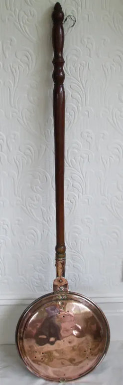 Antique English Georgian Copper Warming Pan