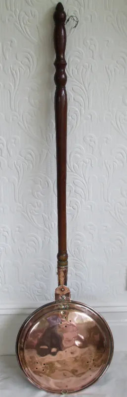 Antique English Georgian Copper Warming Pan