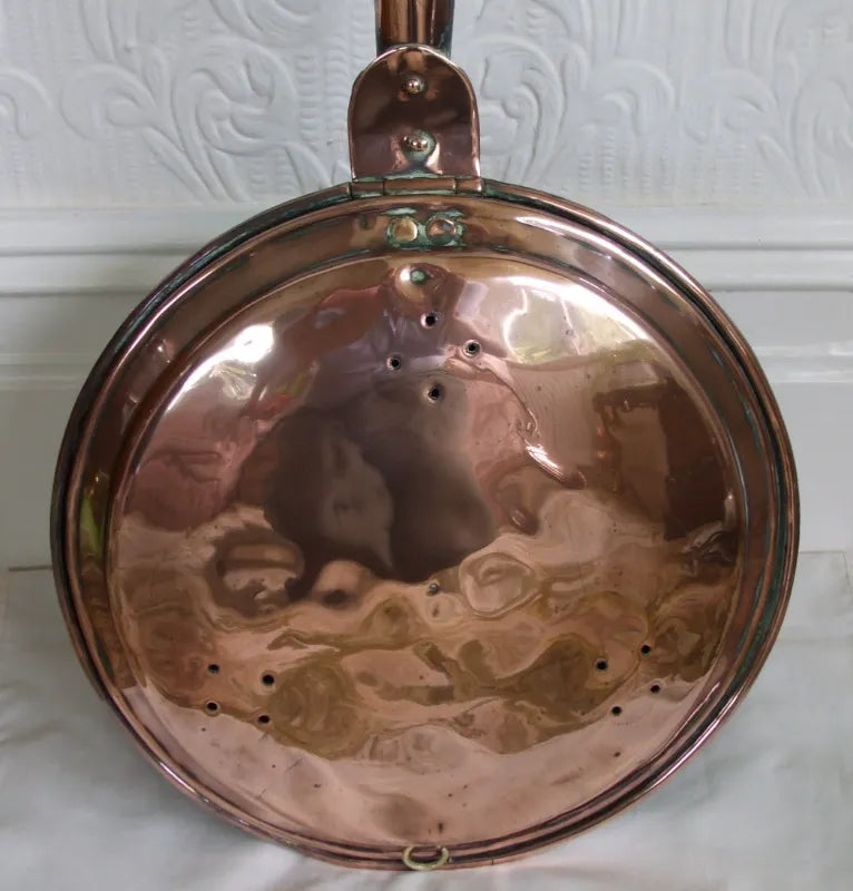 Antique English Georgian Copper Warming Pan