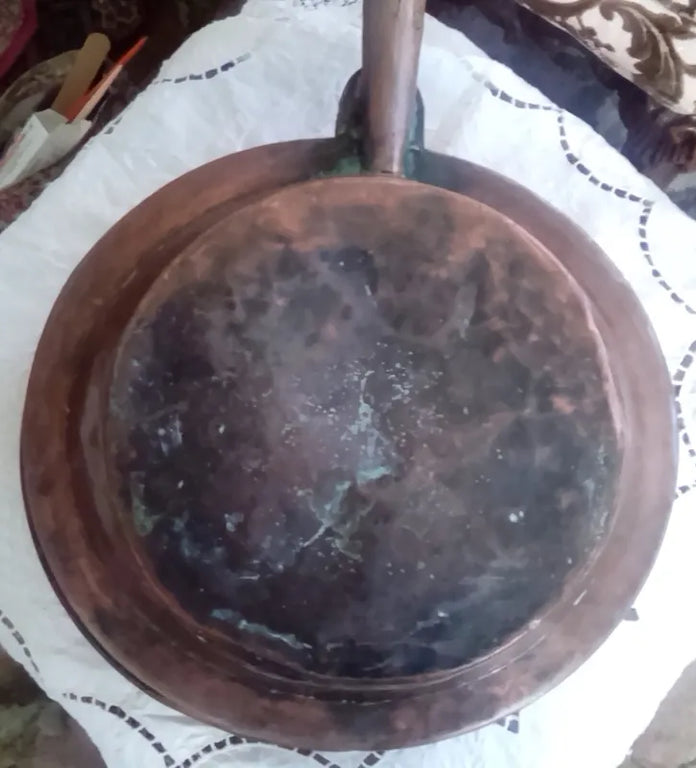 Antique English Georgian Copper Warming Pan