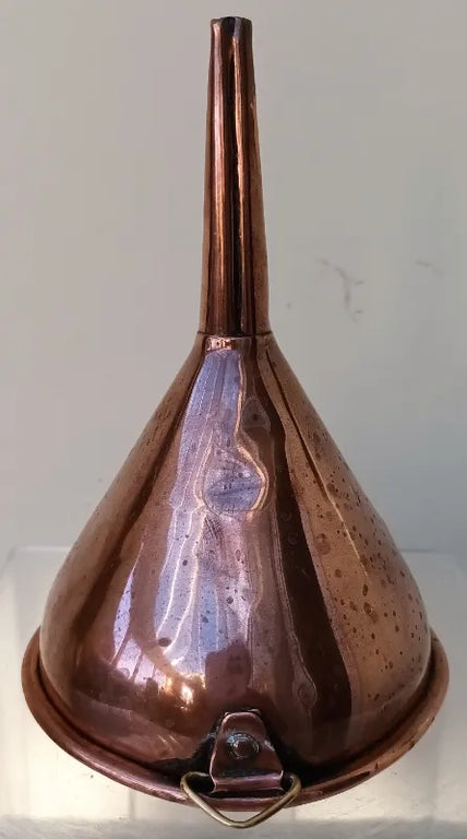 Antique English Victorian Copper Wine Funnel