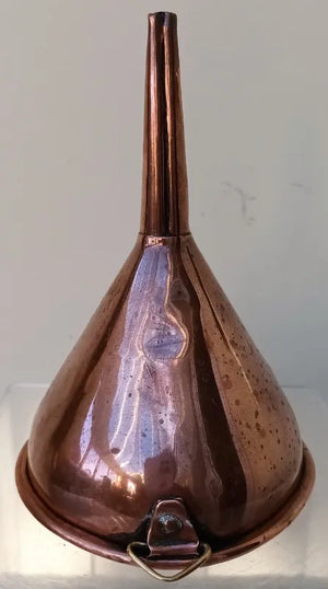 Antique English Victorian Copper Wine Funnel